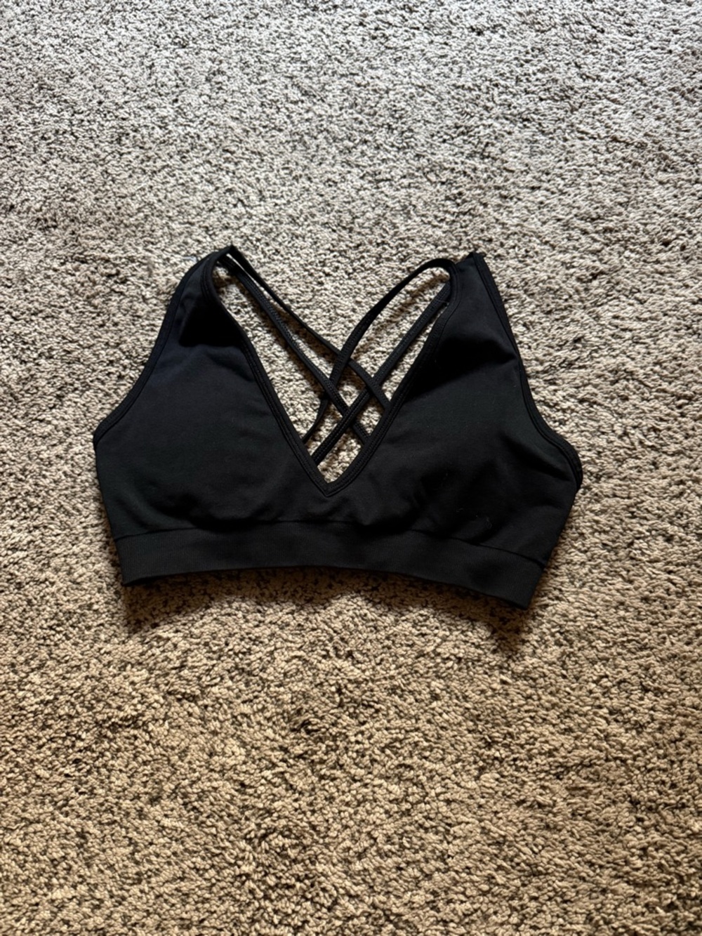 Alphalete Black Crisscross Sports Bra